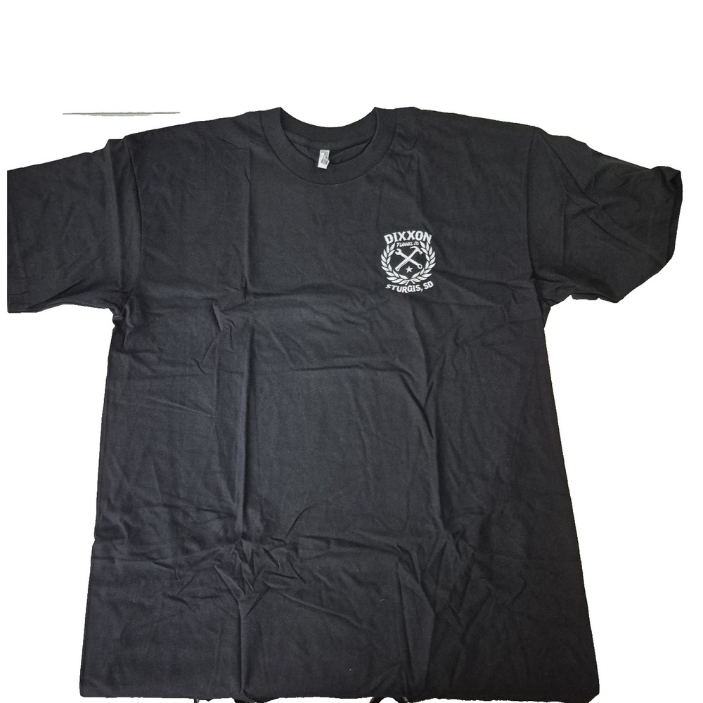 Dixxon T‎ Shirt Mens XL Black Sketchy White Crest Short Sleeve NEW